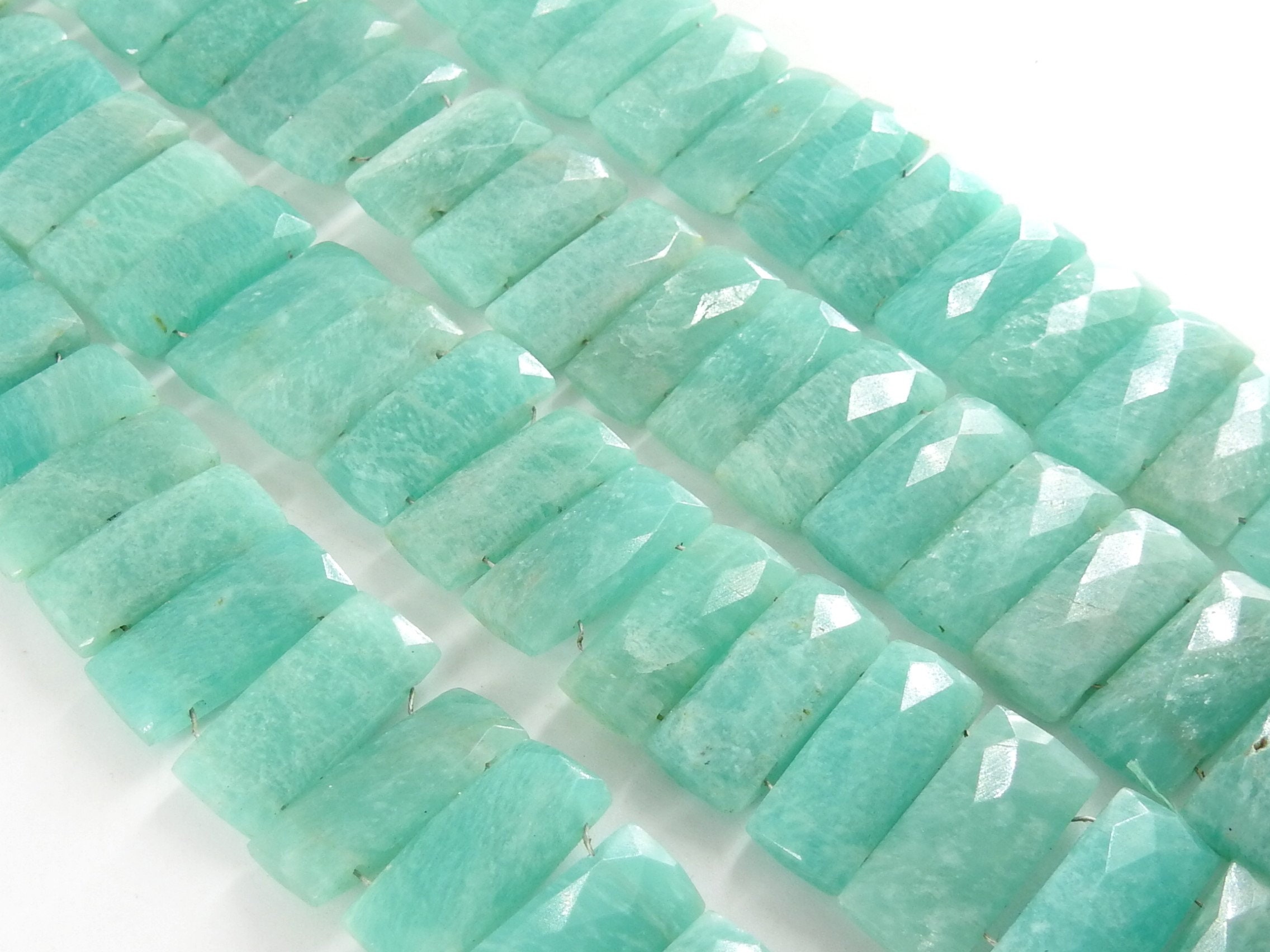 Amazonite Baguette,Rectangle,Bracelet,Micro Faceted,Loose Stone,Handmade,Double Drill,8Inch 20X8MM Approx,100%Natural PME-BR2 | Save 33% - Rajasthan Living 15