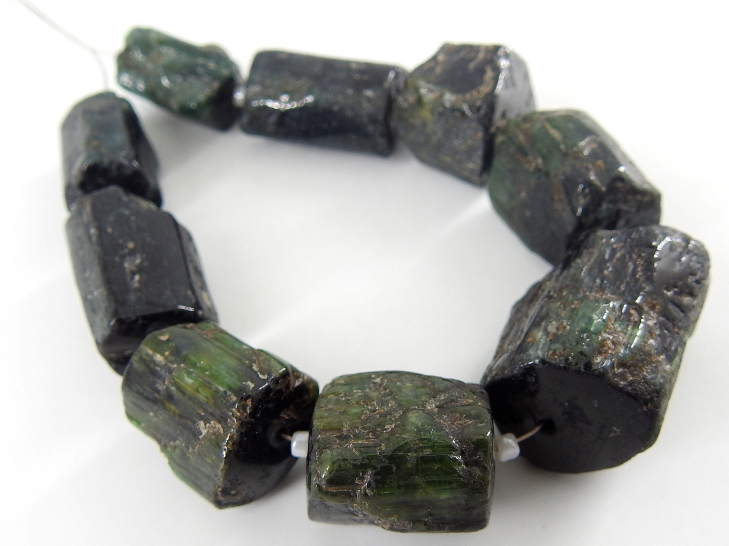 Green Tourmaline Natural Crystals Rough,Nuggets,Tumble,Tube,Loose Raw,Minerals Gemstone,Wholesaler,Supplies 9Piece 22X18To12X9MM Approx R2 | Save 33% - Rajasthan Living 15