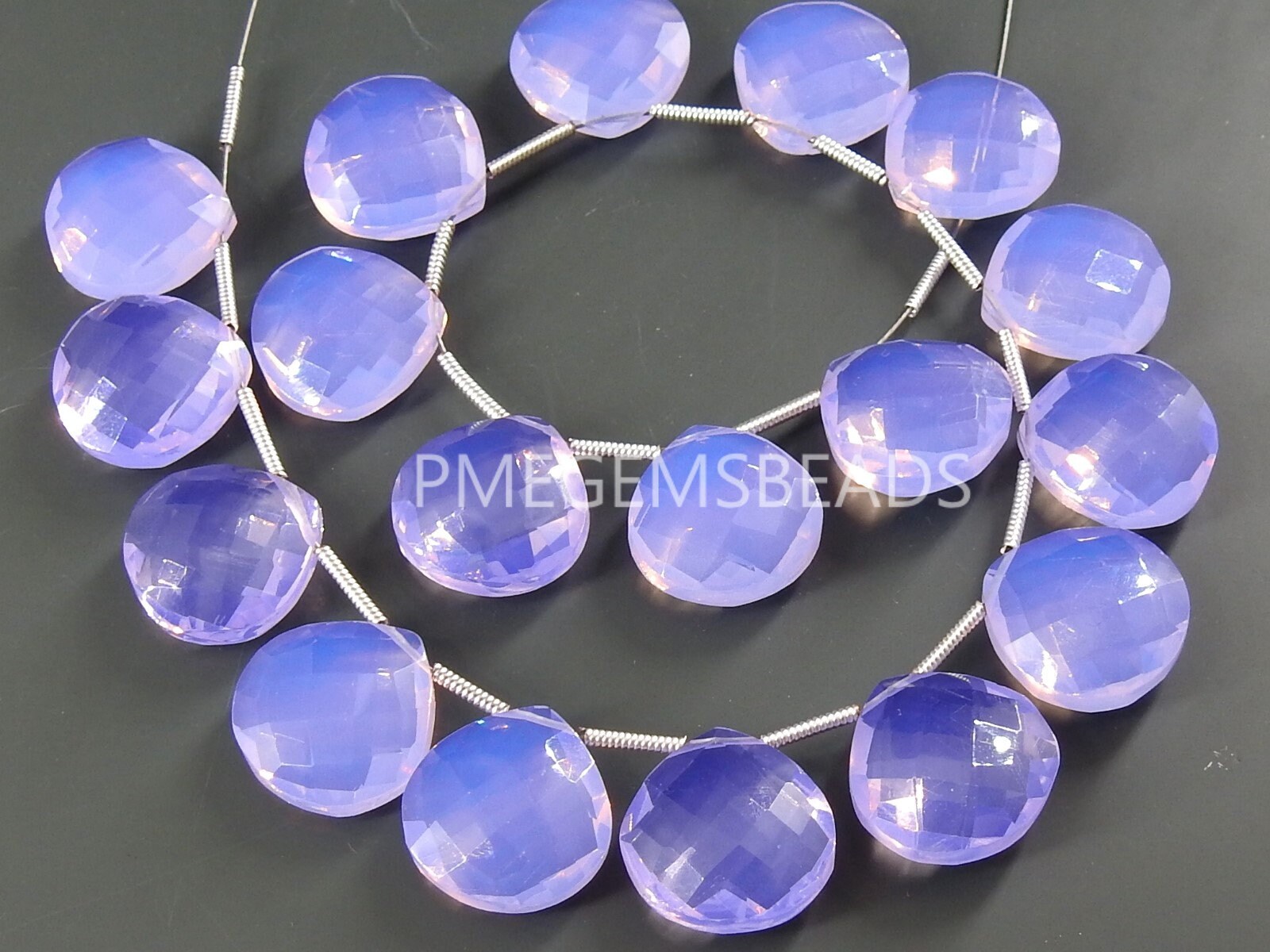 Lavender Blue Quartz Hearts,Teardrop,Drop,Micro Faceted,Loose Stone,Earrings Pair,For Making Jewelry,Hydro,Glass 14X14MM Approx (pme) | Save 33% - Rajasthan Living 15