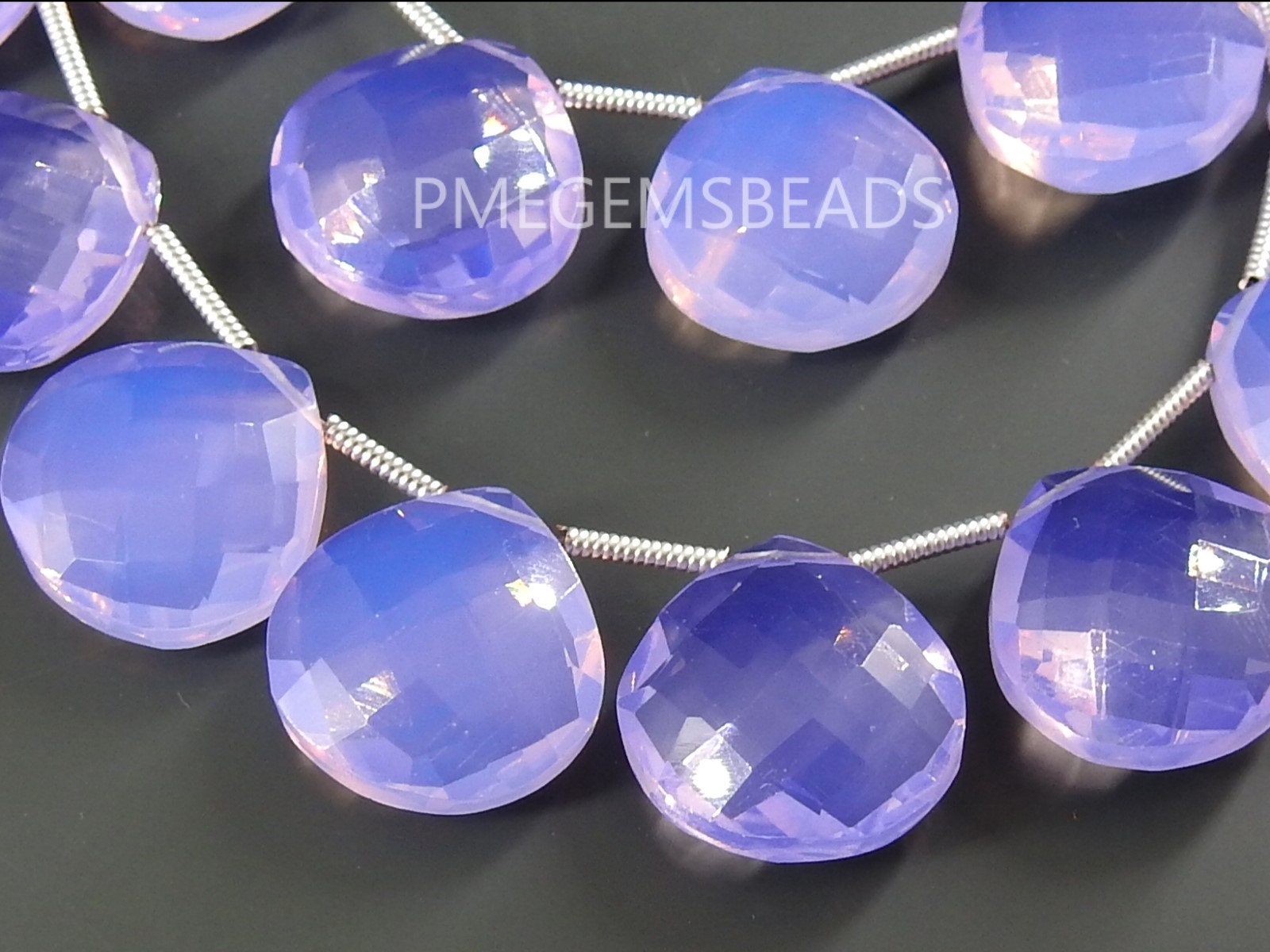 Lavender Blue Quartz Hearts,Teardrop,Drop,Micro Faceted,Loose Stone,Earrings Pair,For Making Jewelry,Hydro,Glass 14X14MM Approx (pme) | Save 33% - Rajasthan Living 13