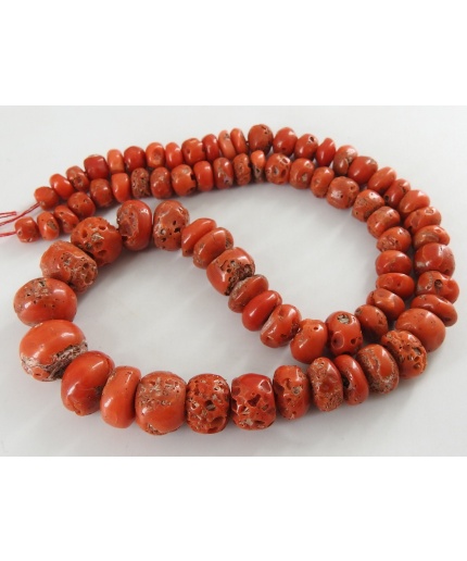 Red Coral Smooth Roundel Bead,Handmade,Loose Stone,For Making Jewelry,Necklace,Wholesaler,Supplies,16Inch 6To11MM Approx,100%Natural BK-CR2 | Save 33% - Rajasthan Living 3