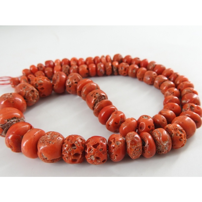 Red Coral Smooth Roundel Bead,Handmade,Loose Stone,For Making Jewelry,Necklace,Wholesaler,Supplies,16Inch 6To11MM Approx,100%Natural BK-CR2 | Save 33% - Rajasthan Living 8