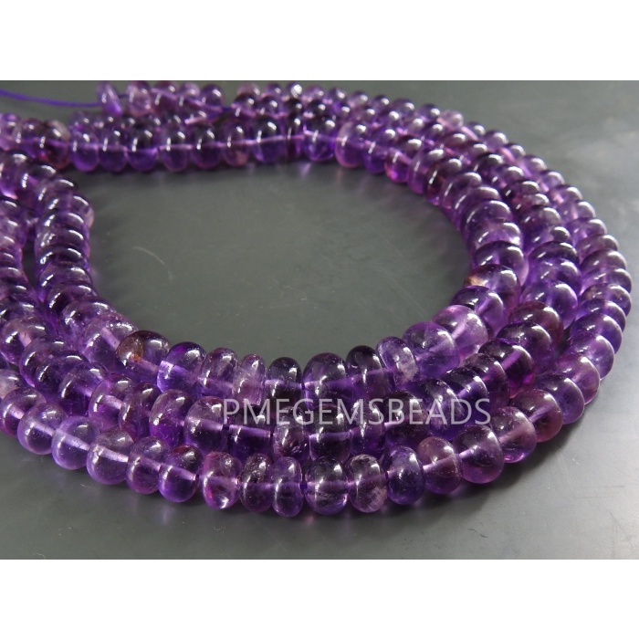 Amethyst Smooth Roundel Beads,Handmade,Loose Stone,For Making Jewelry,Necklace,12Inch Strand,Wholesaler,Supplies,100%Natural PME-B9 | Save 33% - Rajasthan Living 6