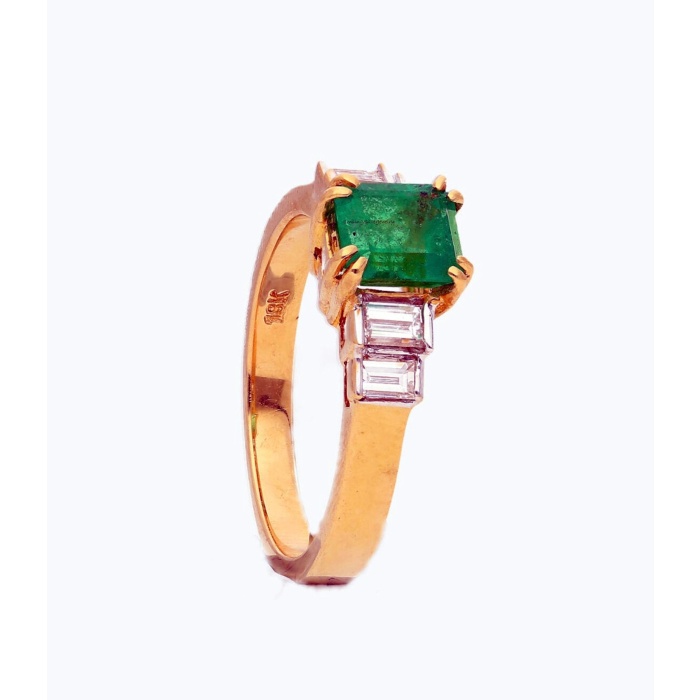 18K Solid Gold Natural Emerald Gemstone Ring | Save 33% - Rajasthan Living 6