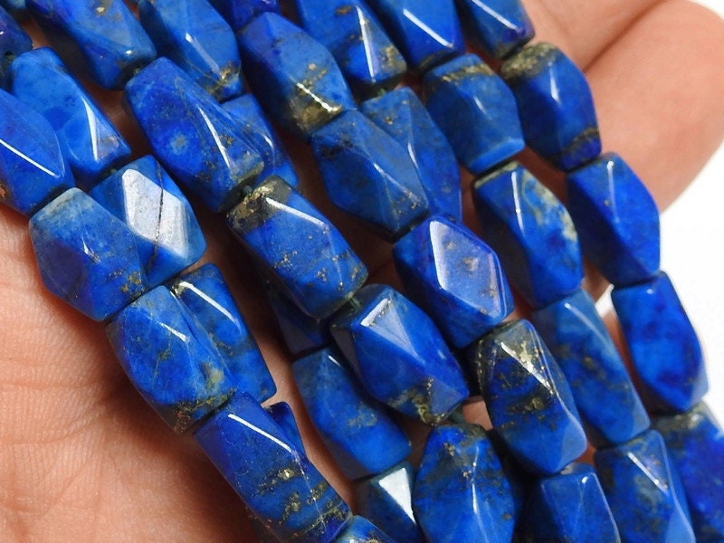 Lapis Lazuli Hexagon,Crystal,Unique Beads,Faceted,18Inch 15X7To10X4MM Approx,Wholesale Price,New Arrival,100%Natural (pme)B6 | Save 33% - Rajasthan Living 11