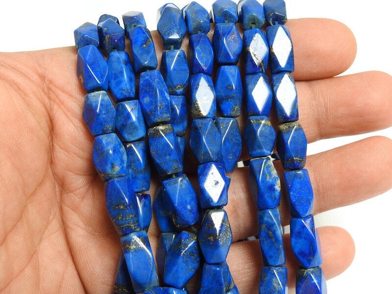 Lapis Lazuli Hexagon,Crystal,Unique Beads,Faceted,18Inch 15X7To10X4MM Approx,Wholesale Price,New Arrival,100%Natural (pme)B6 | Save 33% - Rajasthan Living 12