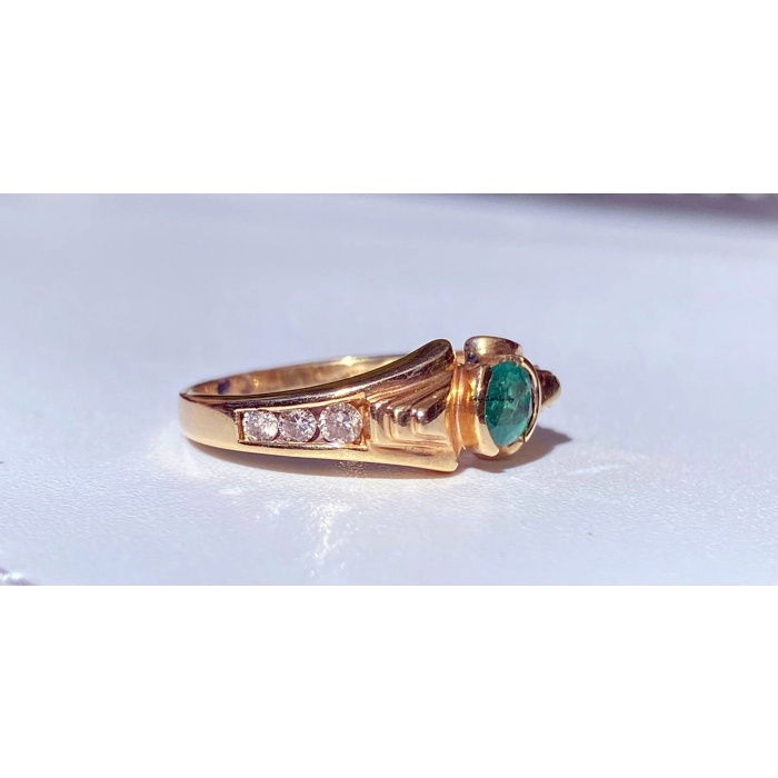 Oval Cut Natural Emerald Ring in 14k solid Rose Gold, Vintage Art Deco Emerald Ring, Natural Emerald Ring, Women’s Art Deco Emerald Ring | Save 33% - Rajasthan Living 7