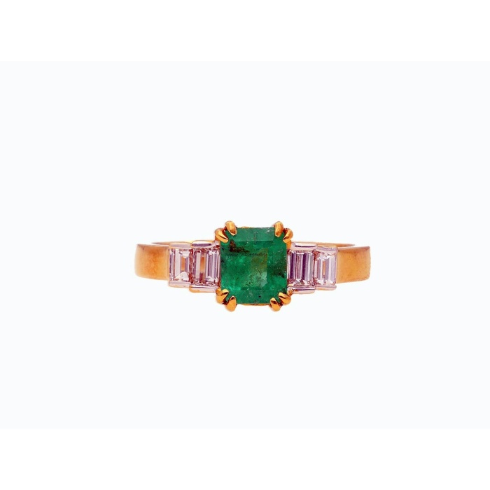 18K Solid Gold Natural Emerald Gemstone Ring | Save 33% - Rajasthan Living 5