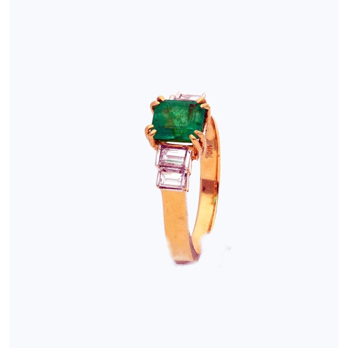 18K Solid Gold Natural Emerald Gemstone Ring | Save 33% - Rajasthan Living 7