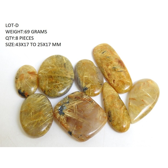 Golden Rutile Quartz Smooth Cabochon Lot/Loose Gemstone/Fancy Shape/For Making Jewelry/Pendent/Wholesaler/Supplies/100%Natural C2 | Save 33% - Rajasthan Living 9