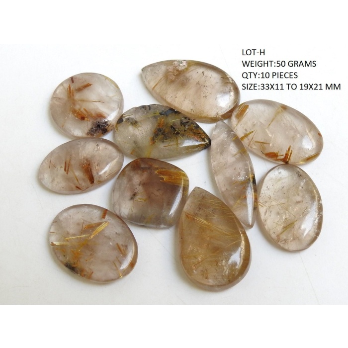 Golden Rutile Quartz Smooth Cabochon Lot/Loose Gemstone/Fancy Shape/For Making Jewelry/Pendent/Wholesaler/Supplies/100%Natural C2 | Save 33% - Rajasthan Living 13