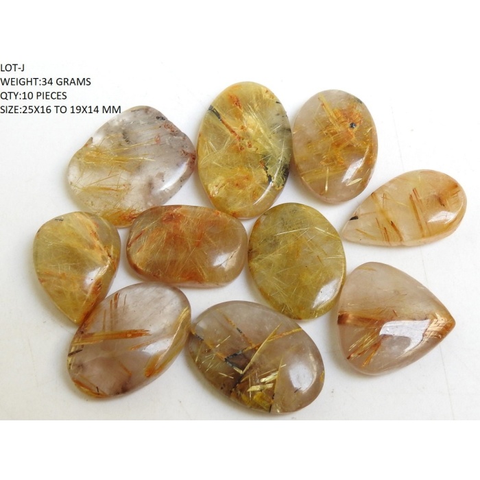 Golden Rutile Quartz Smooth Cabochon Lot/Loose Gemstone/Fancy Shape/For Making Jewelry/Pendent/Wholesaler/Supplies/100%Natural C2 | Save 33% - Rajasthan Living 15