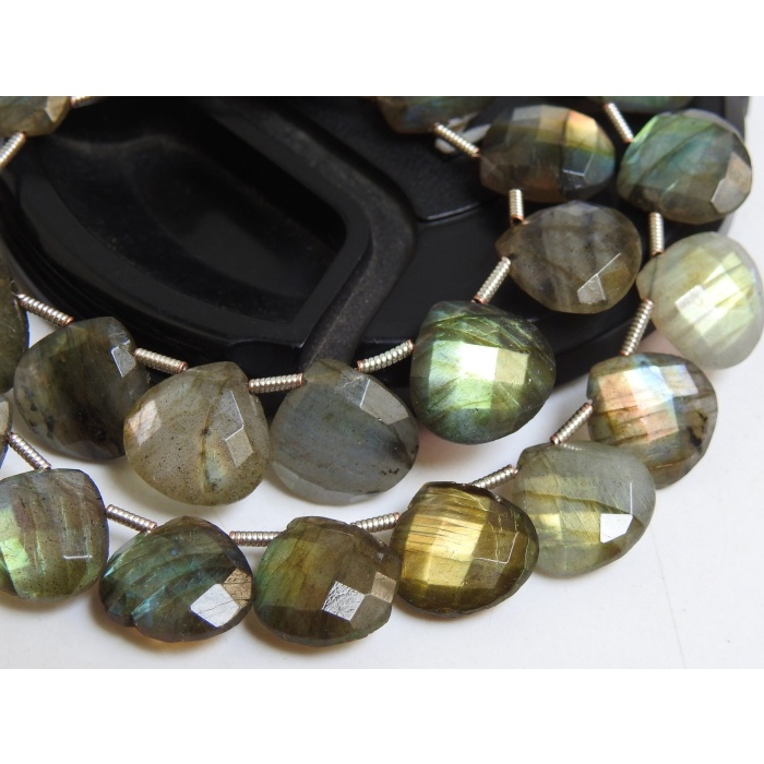 Labradorite Faceted Hearts/Teardrop/Drop/Multi Flashy Fire/Handmade/Loose Stone/Wholesaler/Supplies/100%Natural/12X12MM/PME-CY3 | Save 33% - Rajasthan Living 8