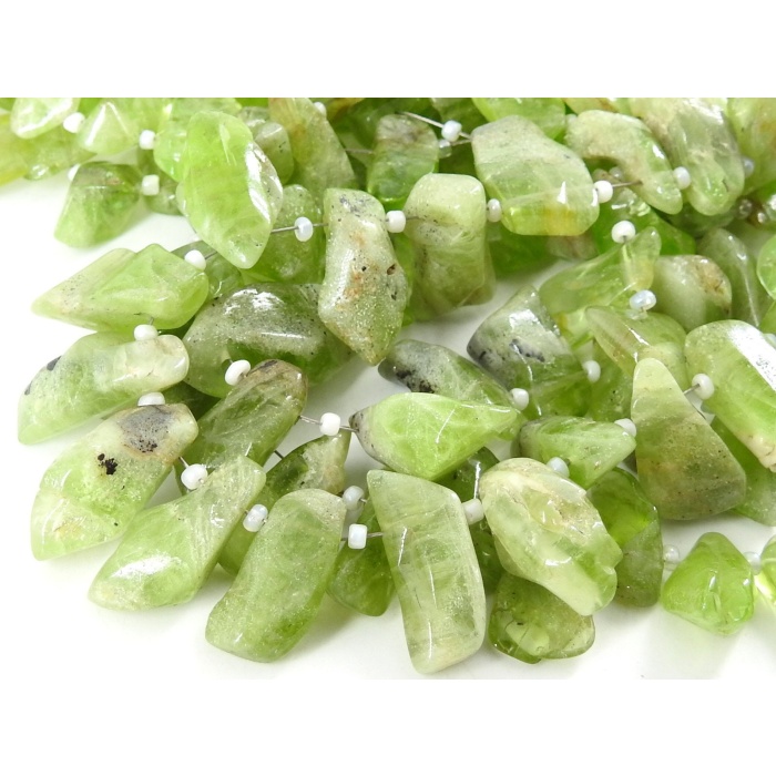 Peridot Polished Rough Bead/Uncut/Anklet/Loose Raw/Chip/Nugget/Minerals Gemstone/New Arrivals/100%Natural/8Inch 23X11To12X6MM Approx/RB7 | Save 33% - Rajasthan Living 11