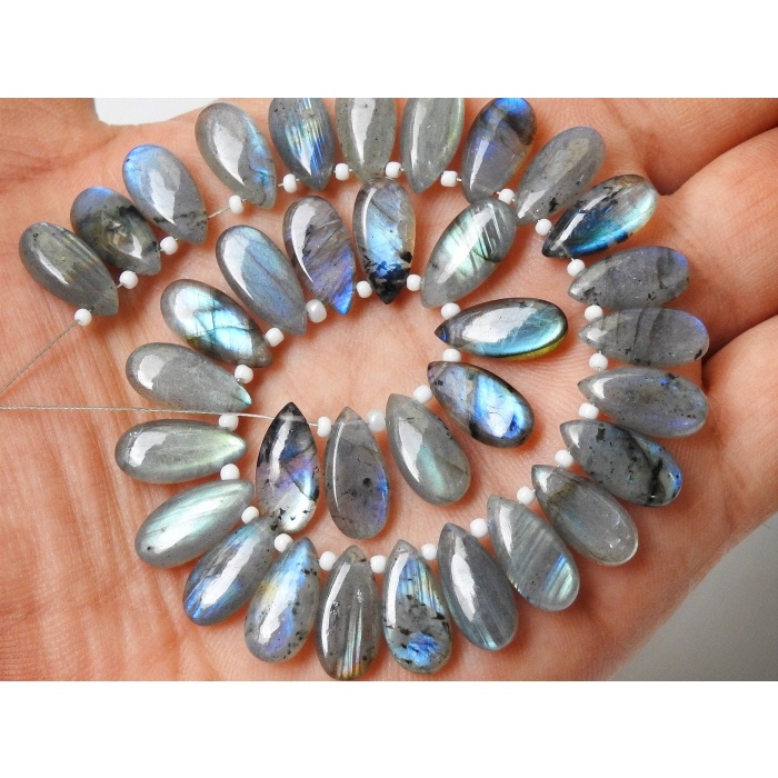 Labradorite Smooth Teardrop,Multi Flashy Fire,Loose Stone,Handmade,Earrings Pair,For Making Jewelry 15X7MM Approx 100%Natural PME-CY3 | Save 33% - Rajasthan Living 6