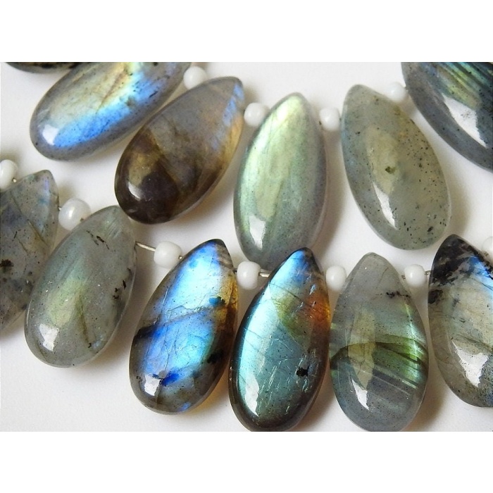 Labradorite Smooth Teardrop,Multi Flashy Fire,Loose Stone,Handmade,Earrings Pair,For Making Jewelry 15X7MM Approx 100%Natural PME-CY3 | Save 33% - Rajasthan Living 7