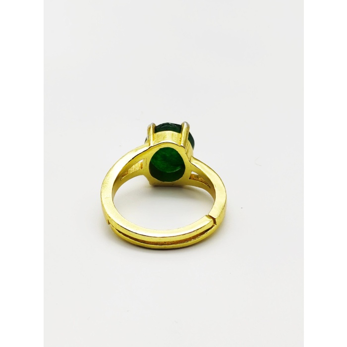 May Birthstone Ring – 100% 925 Solid Sterling Silver Solitaire Natural Green Emerald Gemstone Ring 14K Gold Plated Adjustable Ring Emerald | Save 33% - Rajasthan Living 8