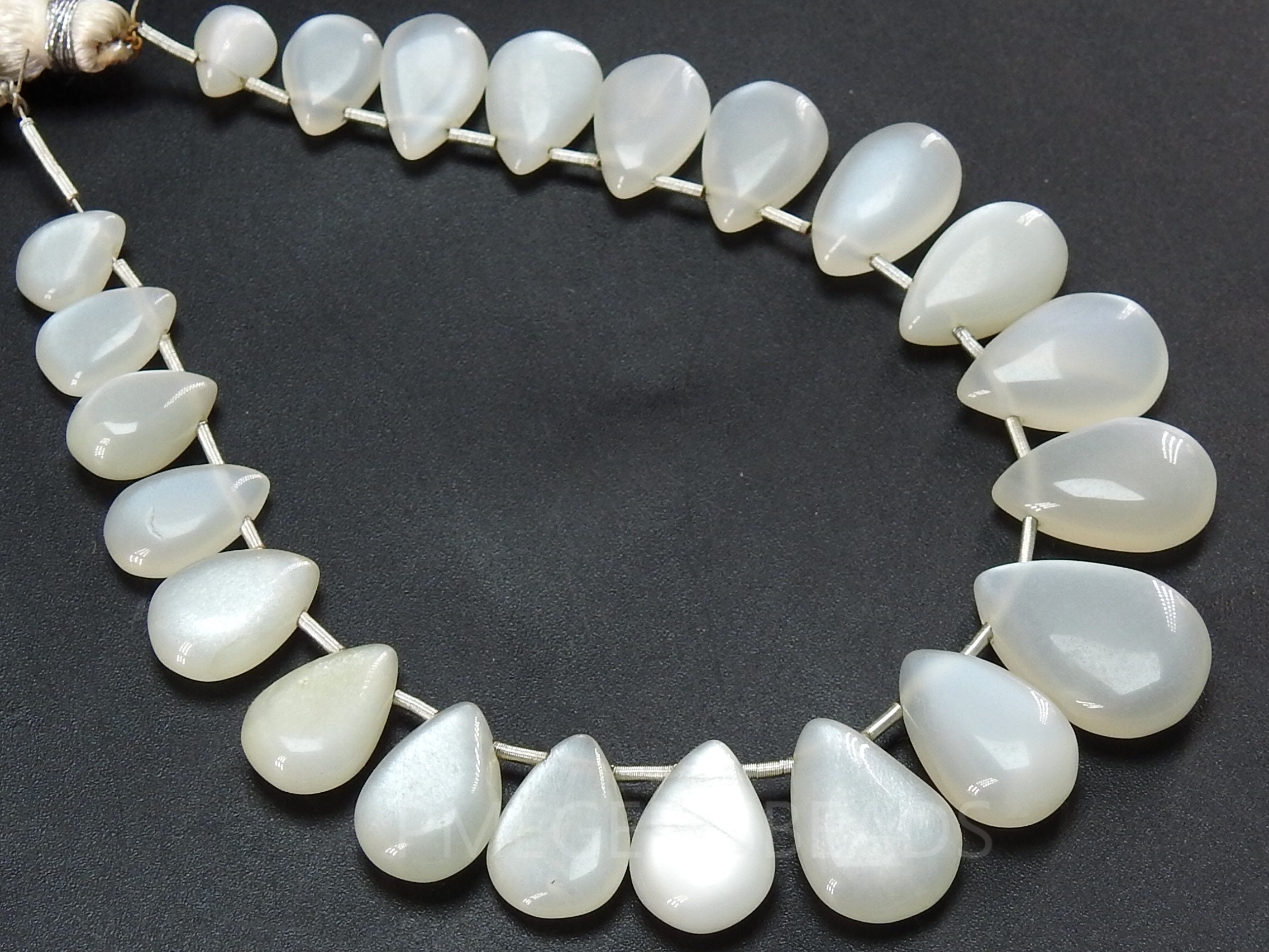 White Moonstone Smooth Teardrop,Drop,Loose Stone,Handmade Bead,For Making Jewelry,Wholesaler,Supplies,7Inchs 15X10To9X6MM Approx,PME-BR2 | Save 33% - Rajasthan Living 12