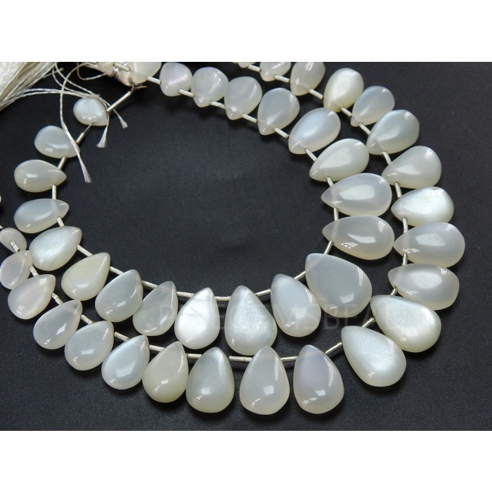 White Moonstone Smooth Teardrop,Drop,Loose Stone,Handmade Bead,For Making Jewelry,Wholesaler,Supplies,7Inchs 15X10To9X6MM Approx,PME-BR2 | Save 33% - Rajasthan Living 9