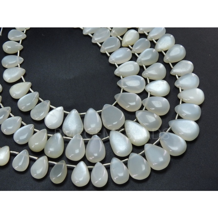 White Moonstone Smooth Teardrop,Drop,Loose Stone,Handmade Bead,For Making Jewelry,Wholesaler,Supplies,7Inchs 15X10To9X6MM Approx,PME-BR2 | Save 33% - Rajasthan Living 6