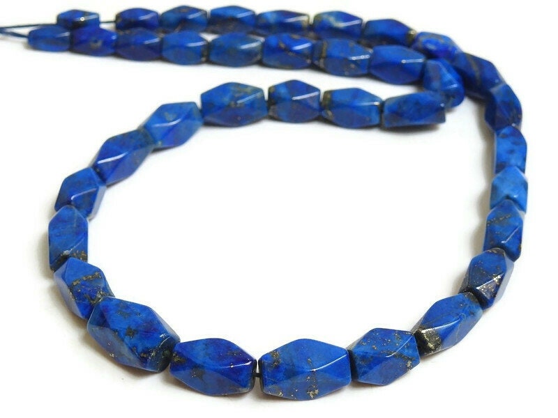 Lapis Lazuli Hexagon,Crystal,Unique Beads,Faceted,18Inch 15X7To10X4MM Approx,Wholesale Price,New Arrival,100%Natural (pme)B6 | Save 33% - Rajasthan Living 15