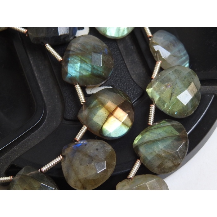 Labradorite Faceted Hearts/Teardrop/Drop/Multi Flashy Fire/Handmade/Loose Stone/Wholesaler/Supplies/100%Natural/12X12MM/PME-CY3 | Save 33% - Rajasthan Living 6