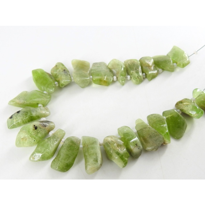 Peridot Polished Rough Bead/Uncut/Anklet/Loose Raw/Chip/Nugget/Minerals Gemstone/New Arrivals/100%Natural/8Inch 23X11To12X6MM Approx/RB7 | Save 33% - Rajasthan Living 8