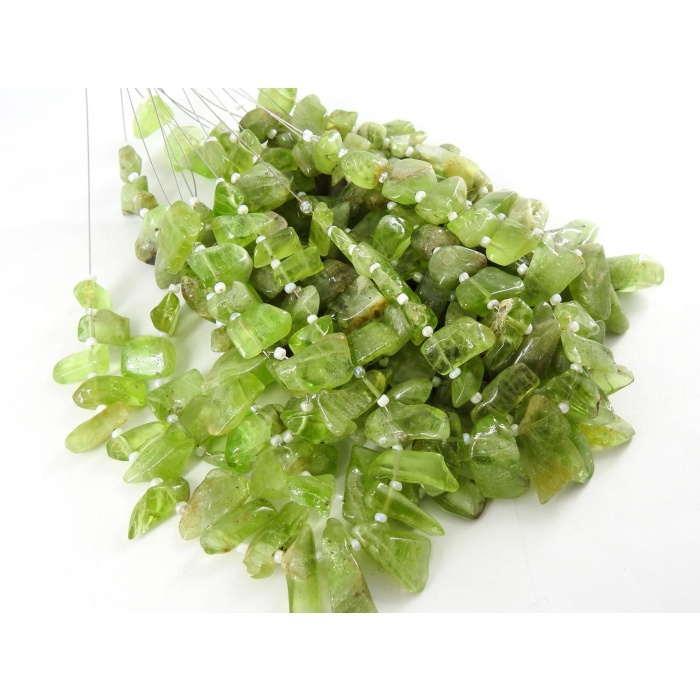 Peridot Polished Rough Bead/Uncut/Anklet/Loose Raw/Chip/Nugget/Minerals Gemstone/New Arrivals/100%Natural/8Inch 23X11To12X6MM Approx/RB7 | Save 33% - Rajasthan Living 9