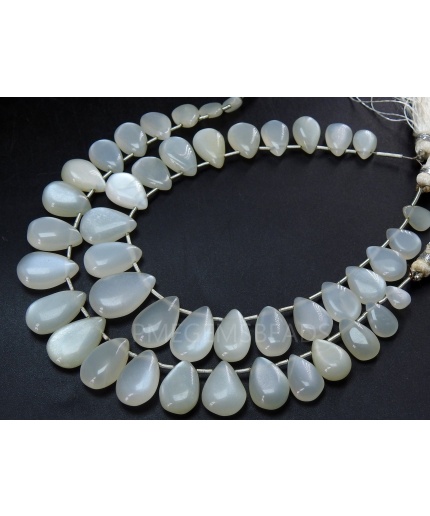 White Moonstone Smooth Teardrop,Drop,Loose Stone,Handmade Bead,For Making Jewelry,Wholesaler,Supplies,7Inchs 15X10To9X6MM Approx,PME-BR2 | Save 33% - Rajasthan Living