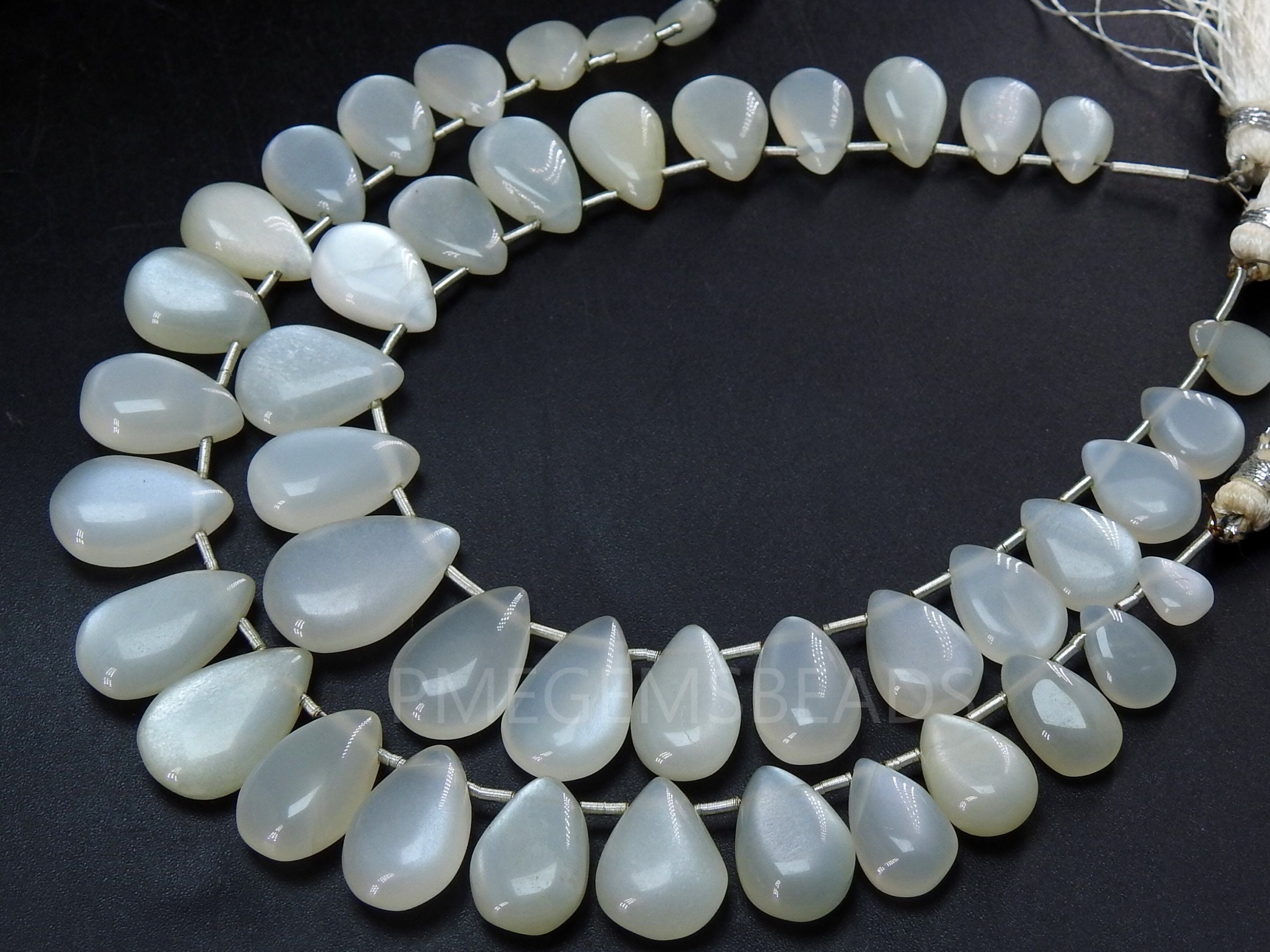 White Moonstone Smooth Teardrop,Drop,Loose Stone,Handmade Bead,For Making Jewelry,Wholesaler,Supplies,7Inchs 15X10To9X6MM Approx,PME-BR2 | Save 33% - Rajasthan Living 10