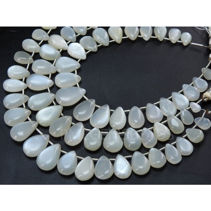 White Moonstone Smooth Teardrop,Drop,Loose Stone,Handmade Bead,For Making Jewelry,Wholesaler,Supplies,7Inchs 15X10To9X6MM Approx,PME-BR2 | Save 33% - Rajasthan Living 8