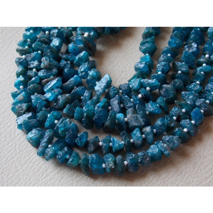 Neon Blue Apatite Rough Beads,Anklet,Chip,Uncut,Nugget 100%Natural 10X6To5X4MM Approx Wholesale Price New Arrival RB5 | Save 33% - Rajasthan Living 7