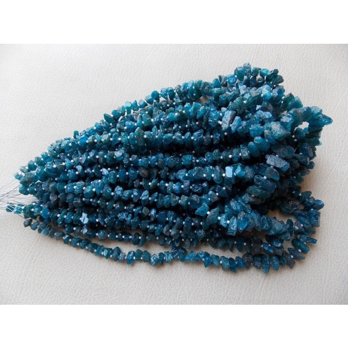 Neon Blue Apatite Rough Beads,Anklet,Chip,Uncut,Nugget 100%Natural 10X6To5X4MM Approx Wholesale Price New Arrival RB5 | Save 33% - Rajasthan Living 8