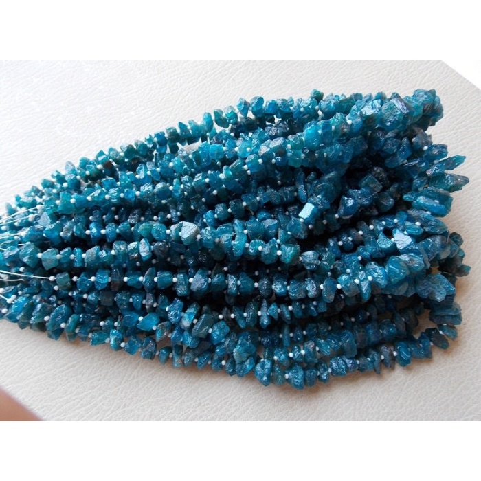 Neon Blue Apatite Rough Beads,Anklet,Chip,Uncut,Nugget 100%Natural 10X6To5X4MM Approx Wholesale Price New Arrival RB5 | Save 33% - Rajasthan Living 10