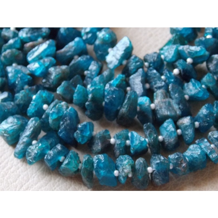 Neon Blue Apatite Rough Beads,Anklet,Chip,Uncut,Nugget 100%Natural 10X6To5X4MM Approx Wholesale Price New Arrival RB5 | Save 33% - Rajasthan Living 6