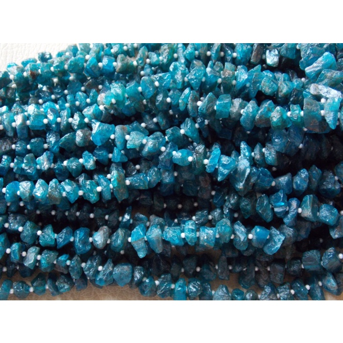 Neon Blue Apatite Rough Beads,Anklet,Chip,Uncut,Nugget 100%Natural 10X6To5X4MM Approx Wholesale Price New Arrival RB5 | Save 33% - Rajasthan Living 9
