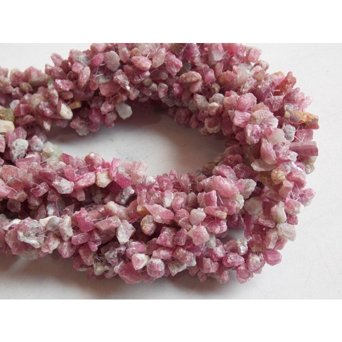 Pink Tourmaline Natural Rough Bead,Rope Necklace,Uncut,Chip,Nuggets,24Inch Strand 8X5To5X4MM Approx,Wholesaler,Supplies R3 | Save 33% - Rajasthan Living 10