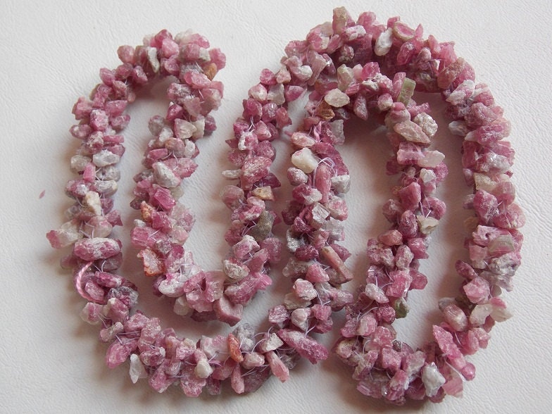 Pink Tourmaline Natural Rough Bead,Rope Necklace,Uncut,Chip,Nuggets,24Inch Strand 8X5To5X4MM Approx,Wholesaler,Supplies R3 | Save 33% - Rajasthan Living 11