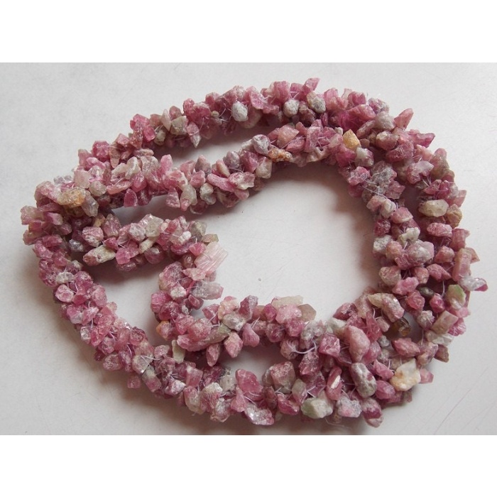 Pink Tourmaline Natural Rough Bead,Rope Necklace,Uncut,Chip,Nuggets,24Inch Strand 8X5To5X4MM Approx,Wholesaler,Supplies R3 | Save 33% - Rajasthan Living 7