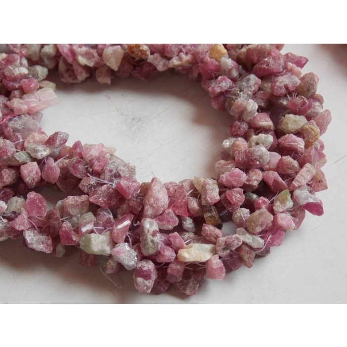 Pink Tourmaline Natural Rough Bead,Rope Necklace,Uncut,Chip,Nuggets,24Inch Strand 8X5To5X4MM Approx,Wholesaler,Supplies R3 | Save 33% - Rajasthan Living 9