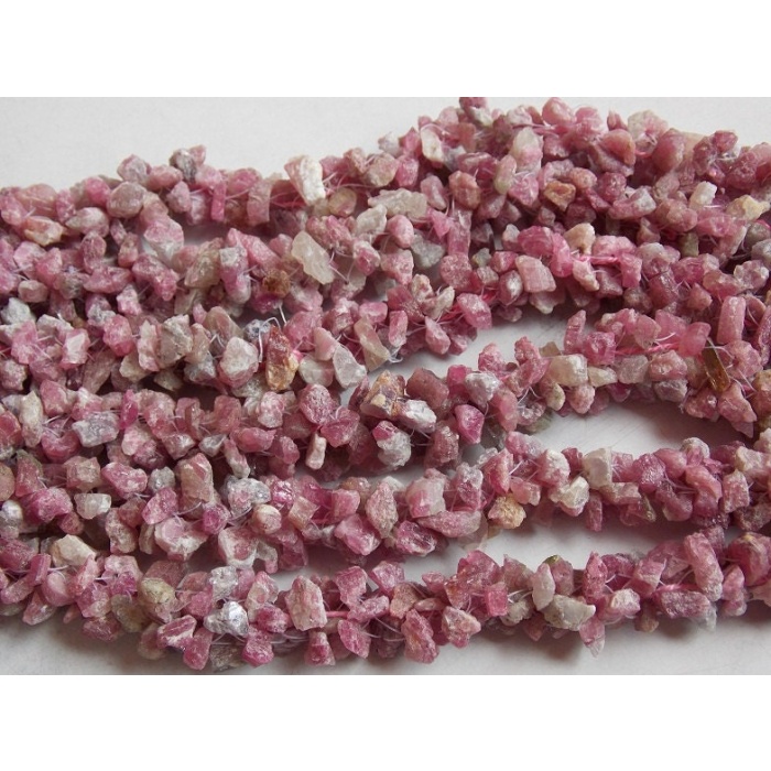 Pink Tourmaline Natural Rough Bead,Rope Necklace,Uncut,Chip,Nuggets,24Inch Strand 8X5To5X4MM Approx,Wholesaler,Supplies R3 | Save 33% - Rajasthan Living 8