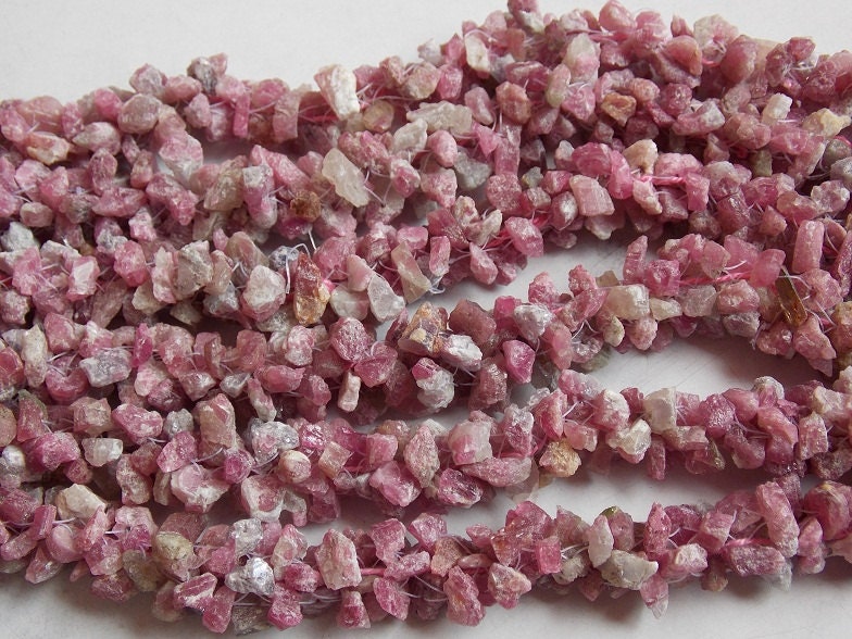 Pink Tourmaline Natural Rough Bead,Rope Necklace,Uncut,Chip,Nuggets,24Inch Strand 8X5To5X4MM Approx,Wholesaler,Supplies R3 | Save 33% - Rajasthan Living 13