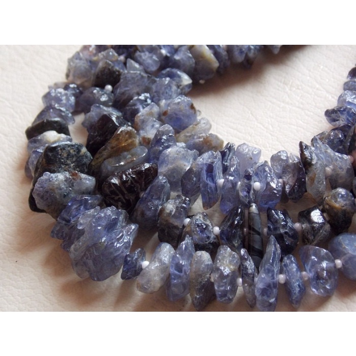 Natural Iolite Rough Beads,Uncut,Chip,Nugget,Loose Raw,Blue,Minerals Gemstone,For Making Jewelry,New Arrivals 15X10To5X4MM Approx R3 | Save 33% - Rajasthan Living 6