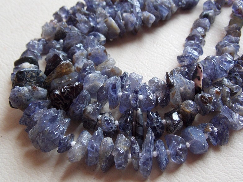 Natural Iolite Rough Beads,Uncut,Chip,Nugget,Loose Raw,Blue,Minerals Gemstone,For Making Jewelry,New Arrivals 15X10To5X4MM Approx R3 | Save 33% - Rajasthan Living 15