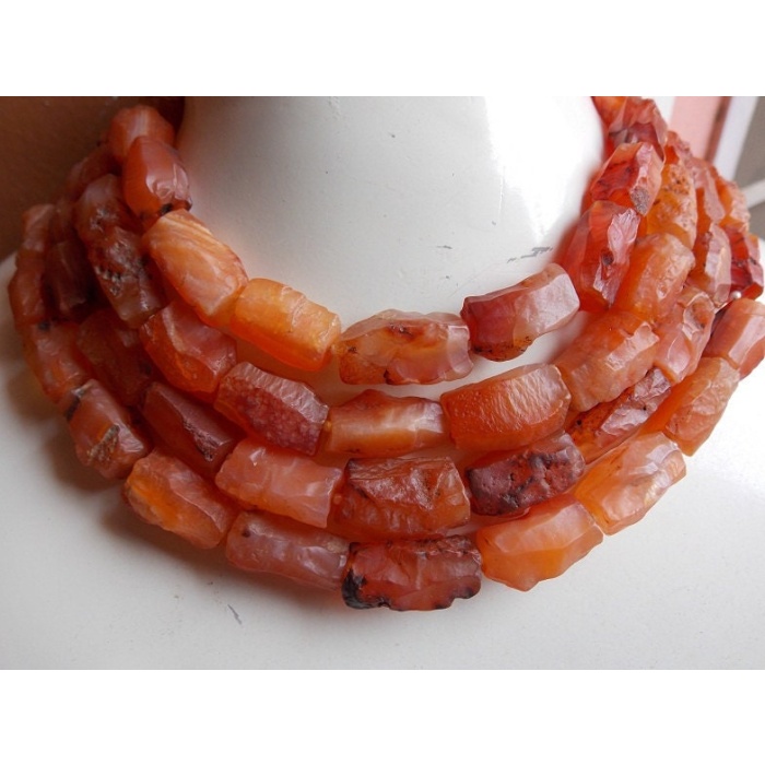 Carnelian Hammered Bead,Loose Rough,Tube Shape,Nuggets,Cylinder,Drum,16Piece 20X12To15X10MM Approx,Wholesaler,Supplies,100%Natural R1 | Save 33% - Rajasthan Living 5