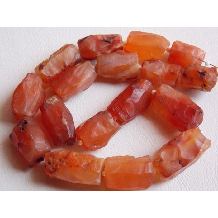 Carnelian Hammered Bead,Loose Rough,Tube Shape,Nuggets,Cylinder,Drum,16Piece 20X12To15X10MM Approx,Wholesaler,Supplies,100%Natural R1 | Save 33% - Rajasthan Living 7