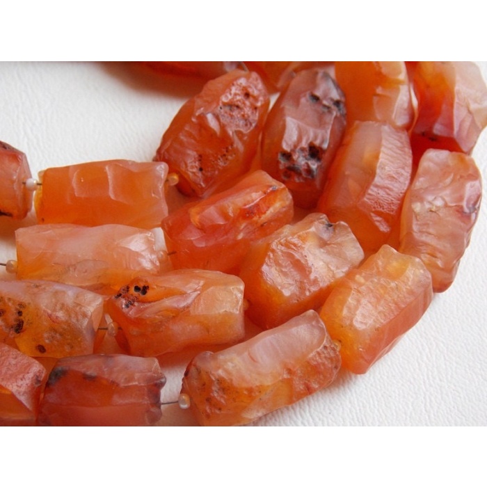 Carnelian Hammered Bead,Loose Rough,Tube Shape,Nuggets,Cylinder,Drum,16Piece 20X12To15X10MM Approx,Wholesaler,Supplies,100%Natural R1 | Save 33% - Rajasthan Living 8