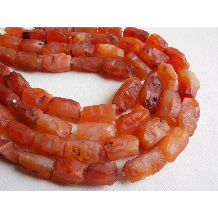 Carnelian Hammered Bead,Loose Rough,Tube Shape,Nuggets,Cylinder,Drum,16Piece 20X12To15X10MM Approx,Wholesaler,Supplies,100%Natural R1 | Save 33% - Rajasthan Living 6