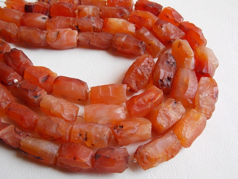 Carnelian Hammered Bead,Loose Rough,Tube Shape,Nuggets,Cylinder,Drum,16Piece 20X12To15X10MM Approx,Wholesaler,Supplies,100%Natural R1 | Save 33% - Rajasthan Living 13