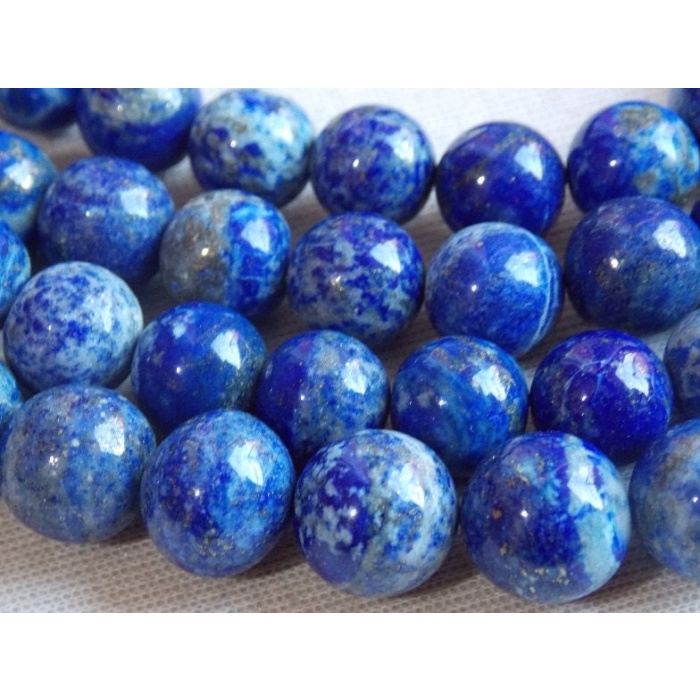 100%Natural Lapis Lazuli Sphere,Ball,Smooth,Round,Rondelle,Loose Bead,Handmade,Bracelet,Beaded,For Making Jewelry,9Inch 11MM Approx,PME-B6 | Save 33% - Rajasthan Living 5
